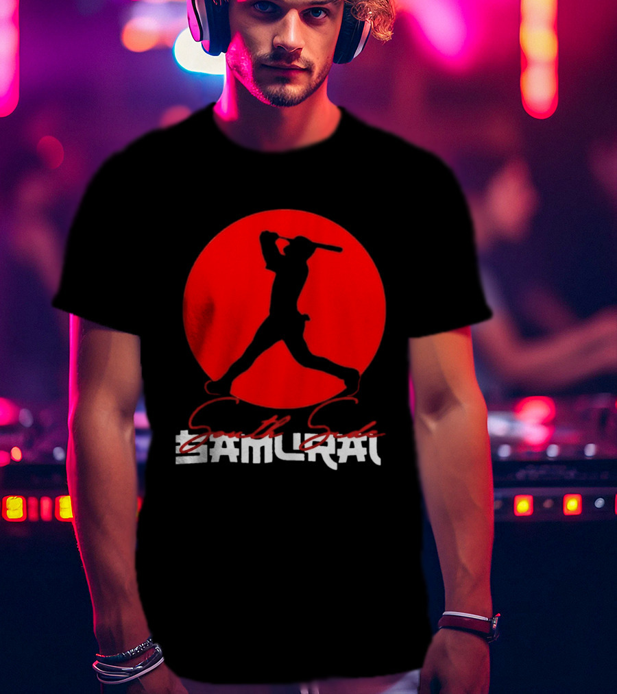 Samurai Baseball Stride Dark Red Circle Sōru Geki T-Shirt