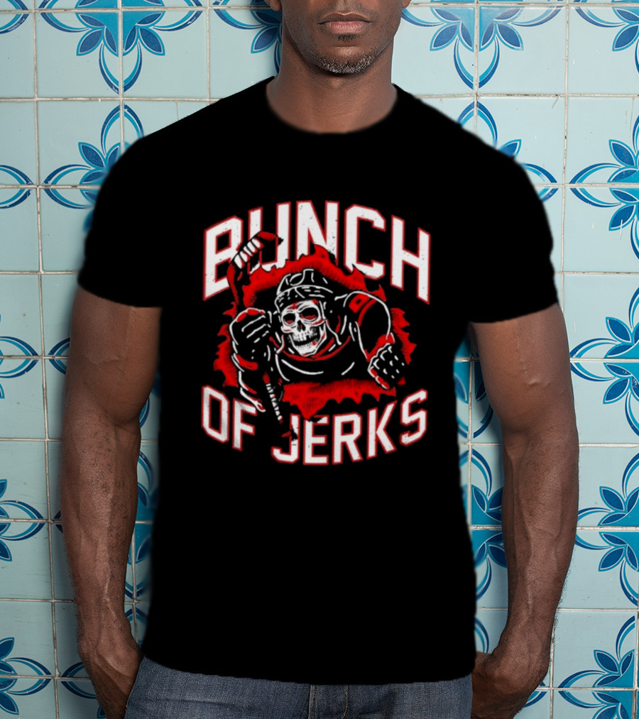 Bunch Of Jerks Skeleton Carolina Hurricanes Hockey T-Shirt