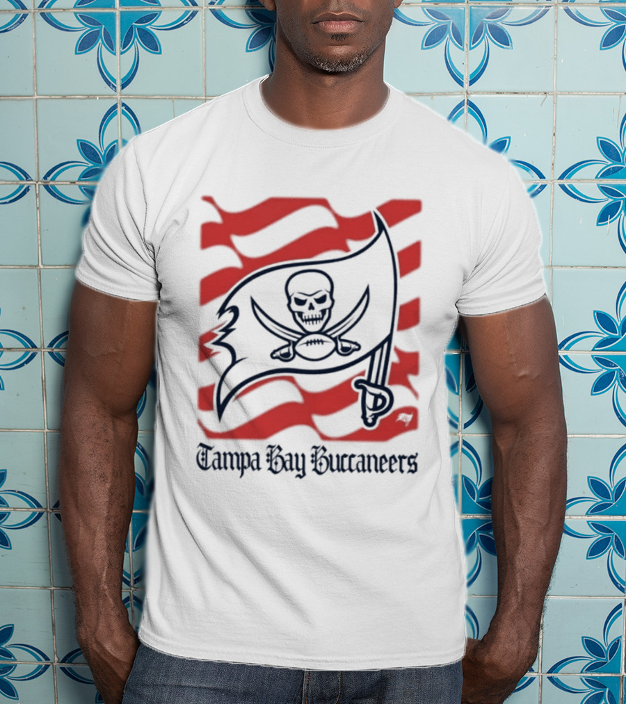 Tampa Bay Buccaneers Flag Skull And Cross Swords T-Shirt