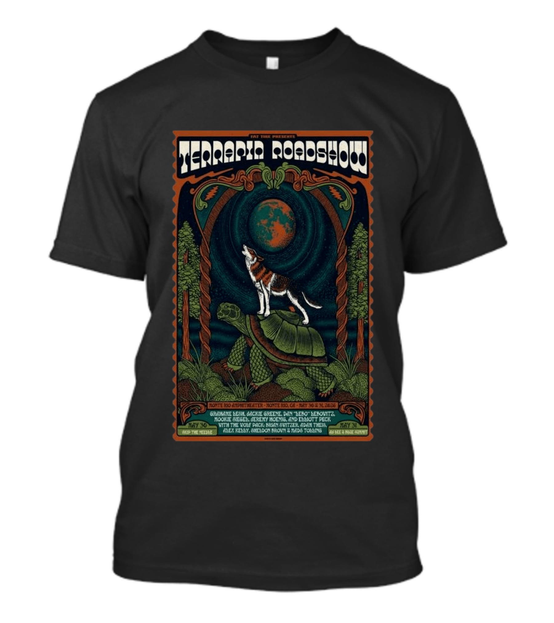 Terrapin Roadshow Monte Rio May 30 31 2026 Featuring Greene Leah Jackie Greene And More T-Shirt