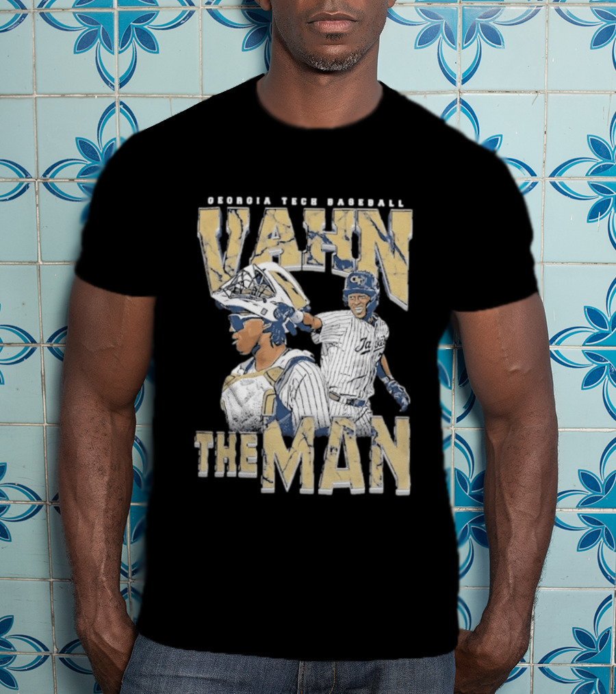 Georgia Tech Baseball Vahn The Man Navy T-Shirt