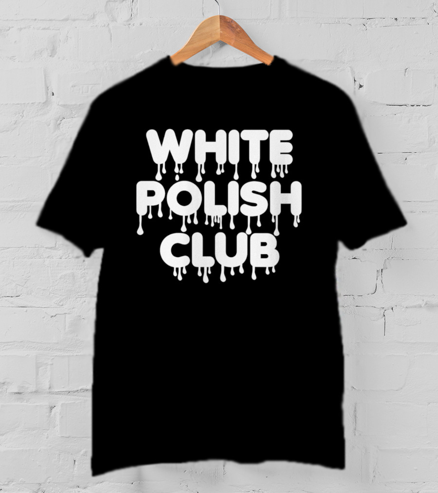 White Polish Club Dripping T-Shirt