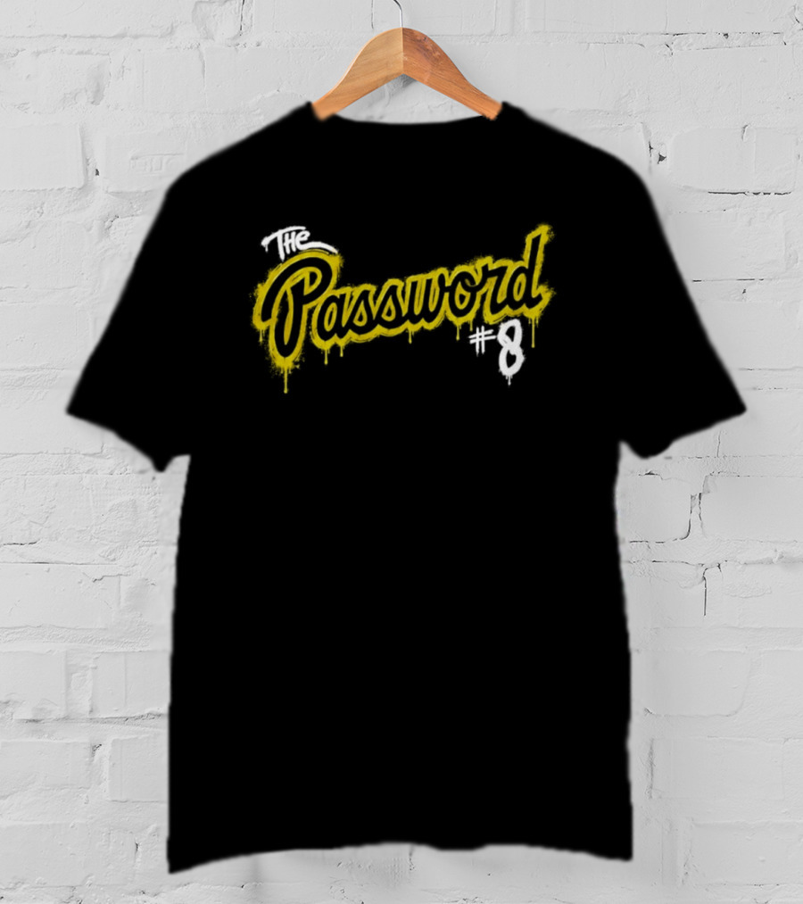 The Password Number 8 Graffiti Style With Aaron Rodgers Pittsburgh Steelers T-Shirt