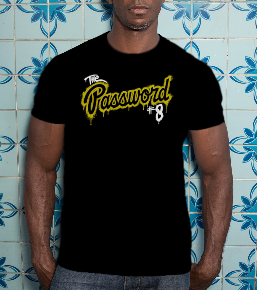The Password Number 8 Graffiti Style With Aaron Rodgers Pittsburgh Steelers T-Shirt