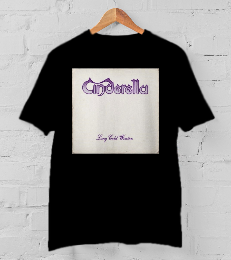 Cinderella Long Cold Winter Album Cover Art Purple T-Shirt
