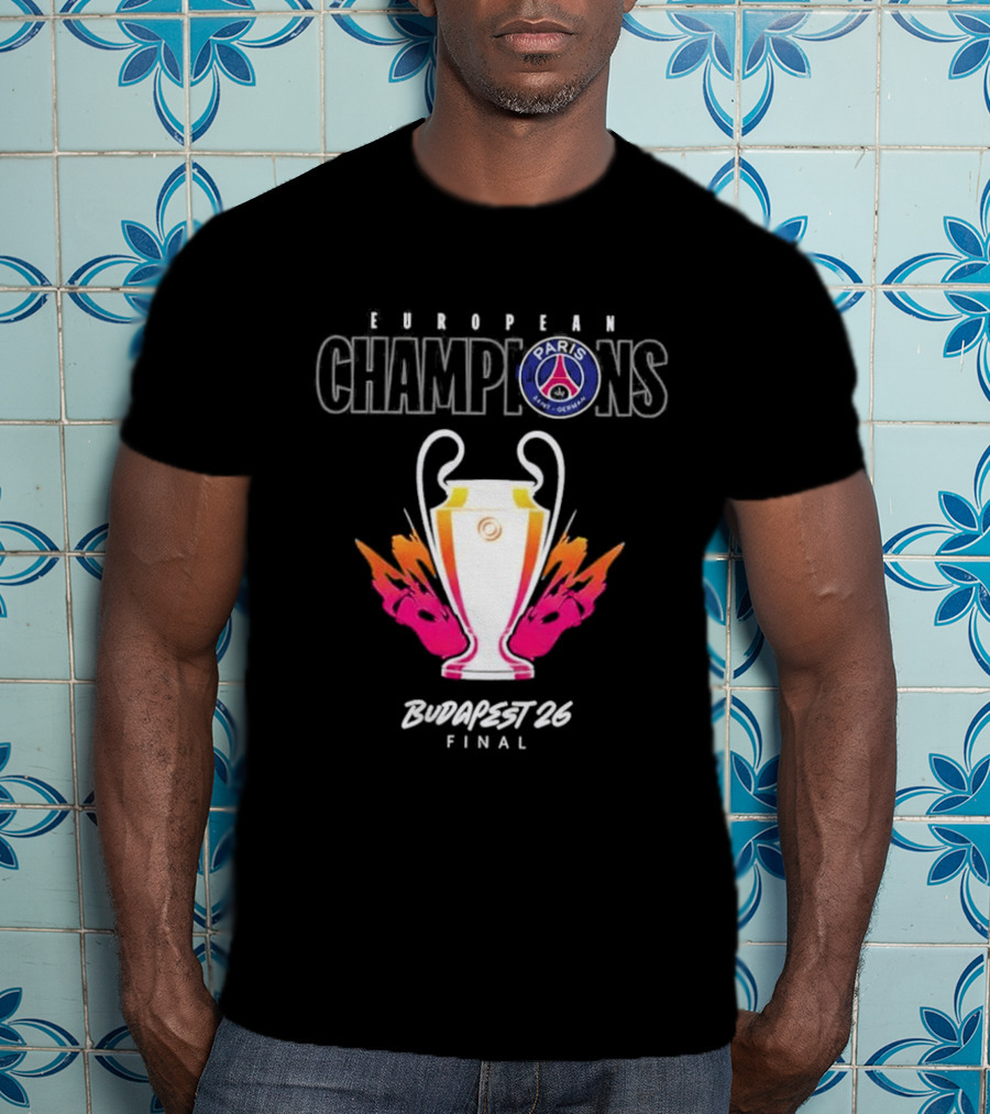 European Champions PSG Budapest 2026 Final T-Shirt