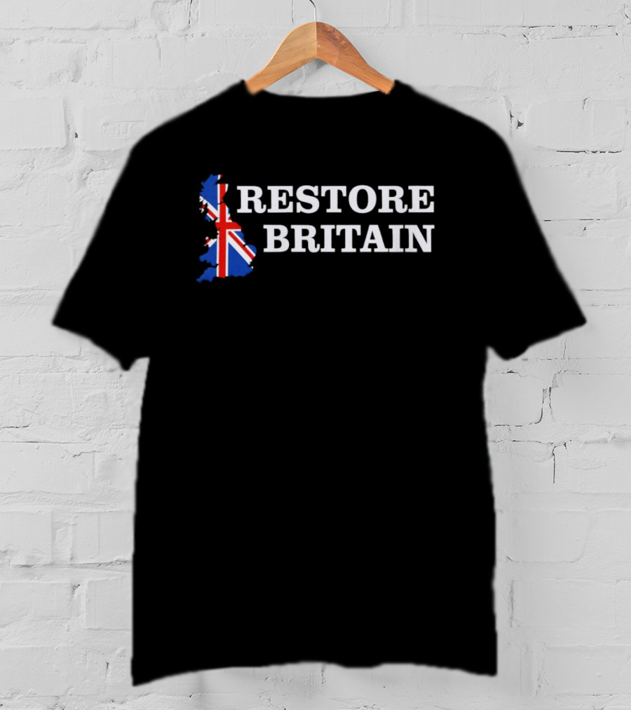 Restore Britain Union Jack Map England Scotland Wales T-Shirt