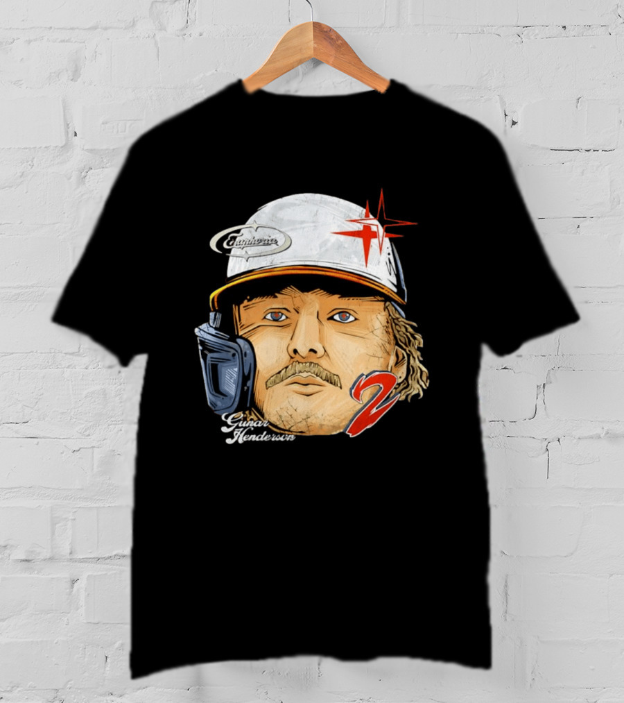 Gunnar Henderson Baltimore Orioles Number 2 Baseball Player Graphic Cabrinero Star T-Shirt