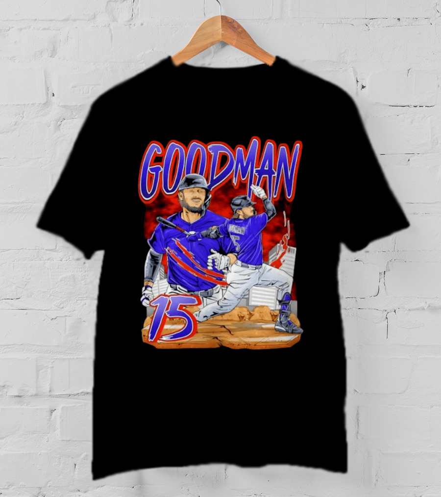 Goodman 15 Colorado Rockies Baseball Player Dynamic T-Shirt