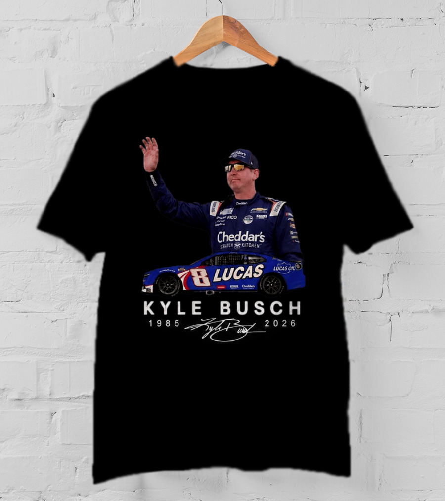 Kyle Busch NASCAR 8 Lucas Oil Cheddar's Scratch Kitchen 2026 T-Shirt