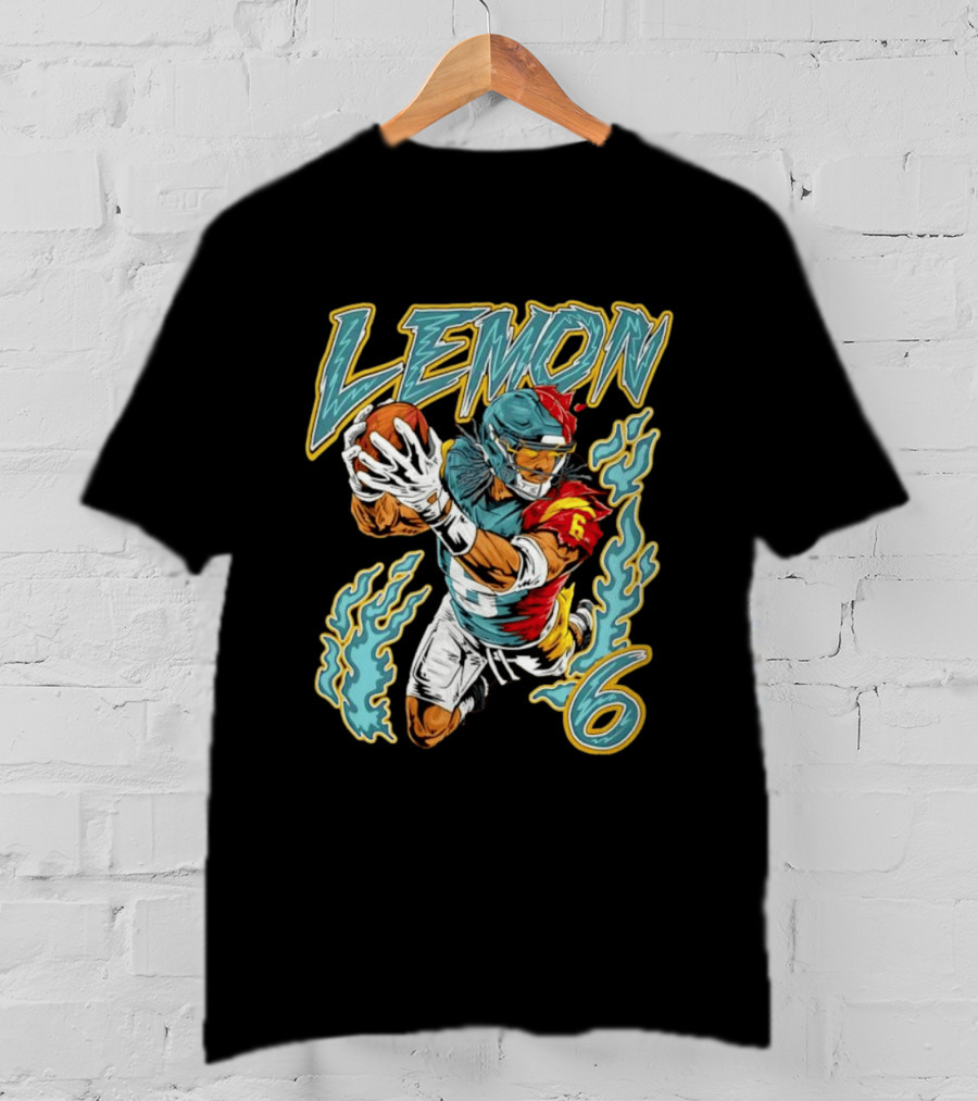 Philadelphia Eagles Football At Number 6 Makai Lemon Action T-Shirt