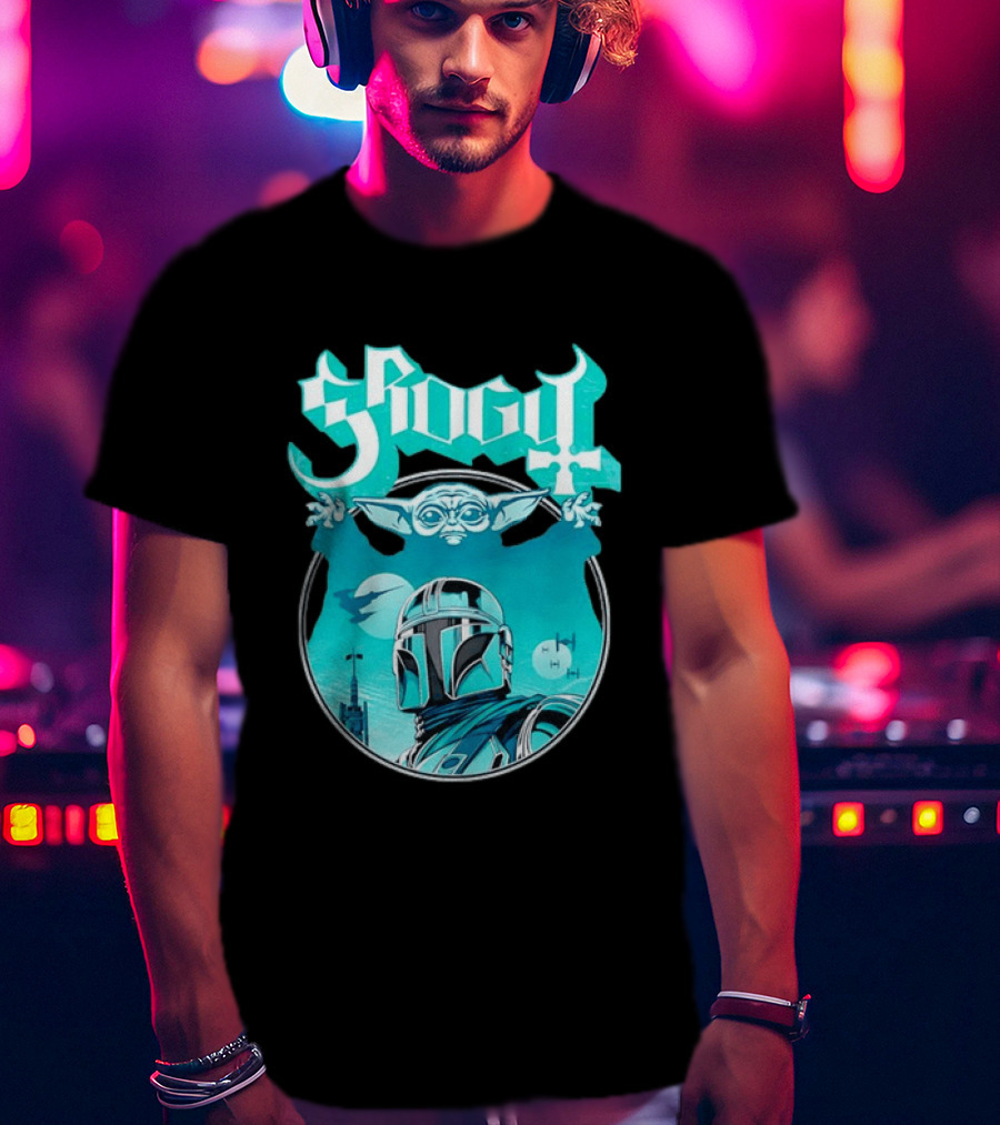 Grogu Mandalorian Ghost Band Star Wars T-Shirt