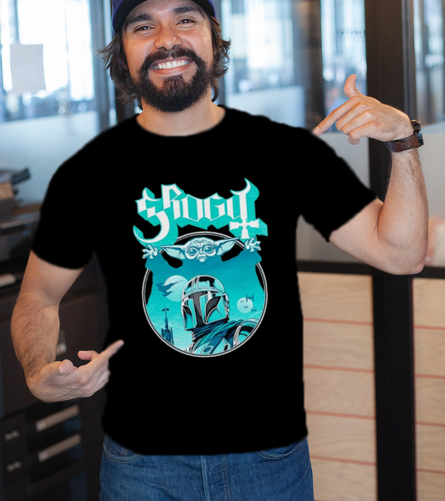Grogu Mandalorian Ghost Band Star Wars T-Shirt