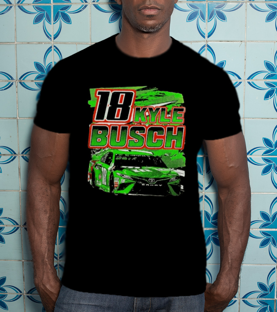 18 Kyle Busch Racing 2026 Green Car T-Shirt