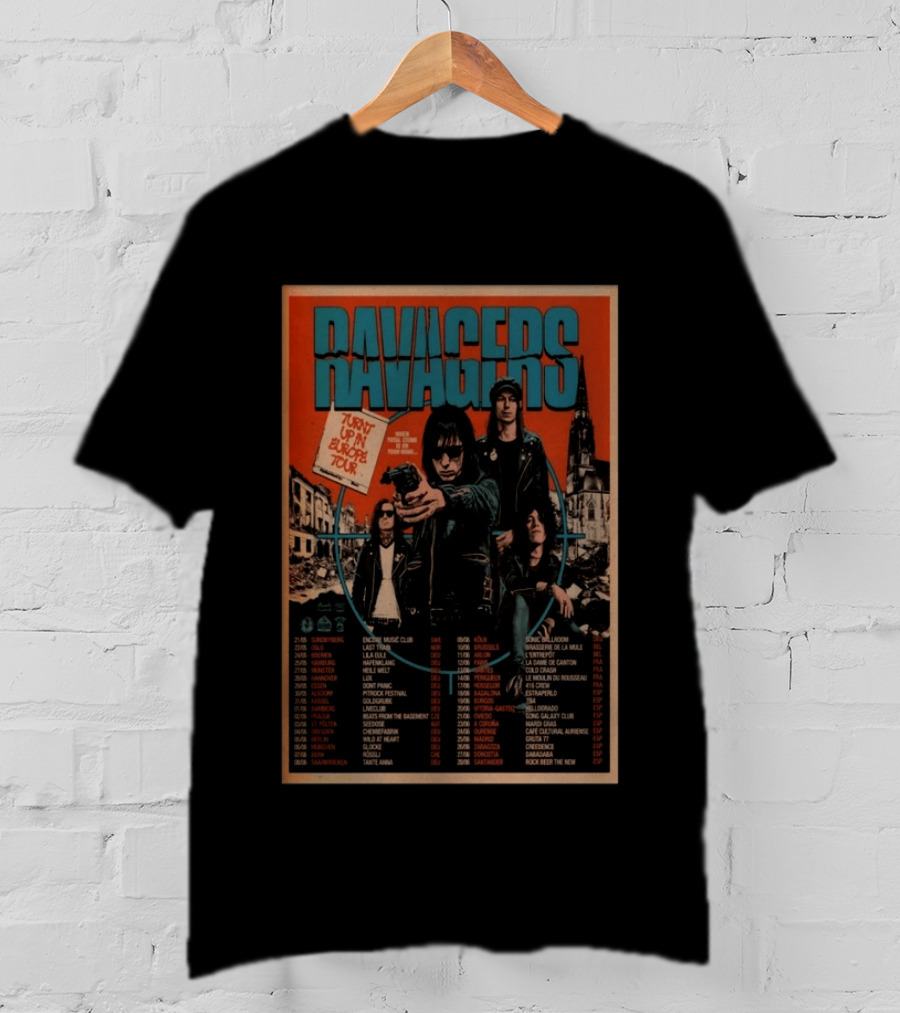 RAVAGERS Turnt Up In Europe 2026 Tour Dates And Cities T-Shirt