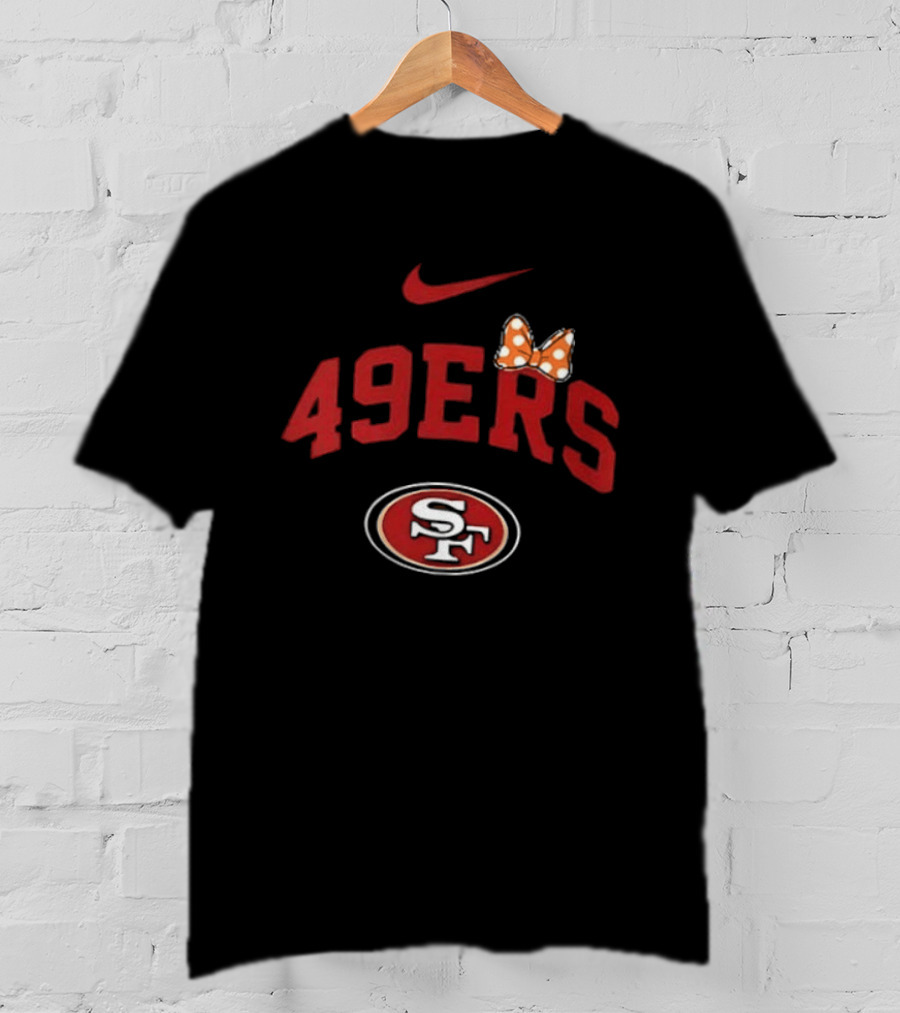 Nike San Francisco 49ers Fa Boo Lous Boos SF Football Bow Halloween T-Shirt
