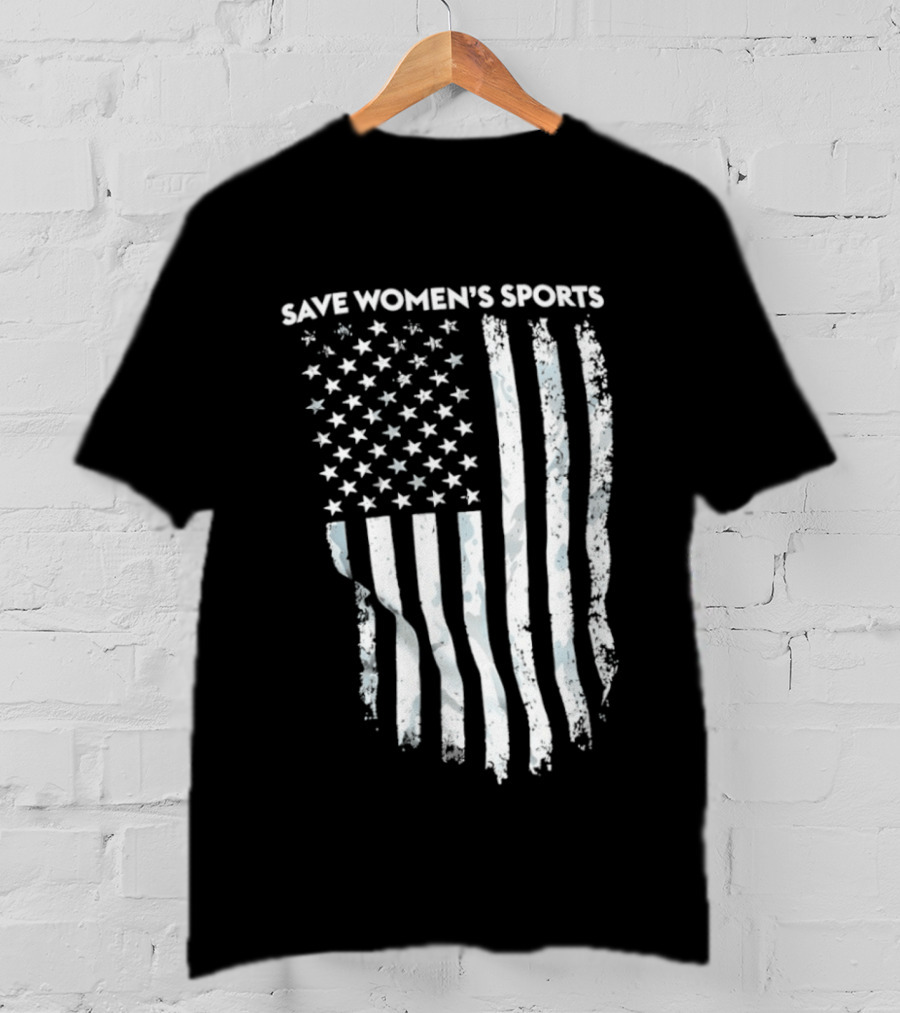 Save Women's Sports American Flag Stars And Stripes T-Shirt