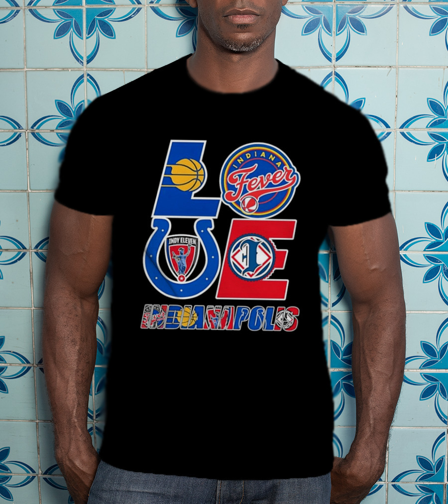 Indiana Fever Indianapolis Colts Inspired LOVE Indianapolis T-Shirt