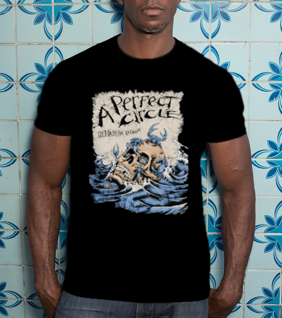 A Perfect Circle Skull Red Bacteria Vacuum Oceanic T-Shirt