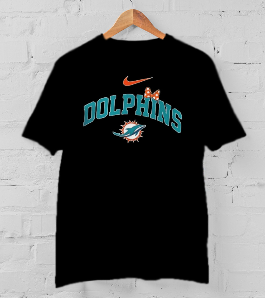 Miami Dolphins Boo To You Fa Boo Lous Mickey Halloween 2 Sided T-Shirt