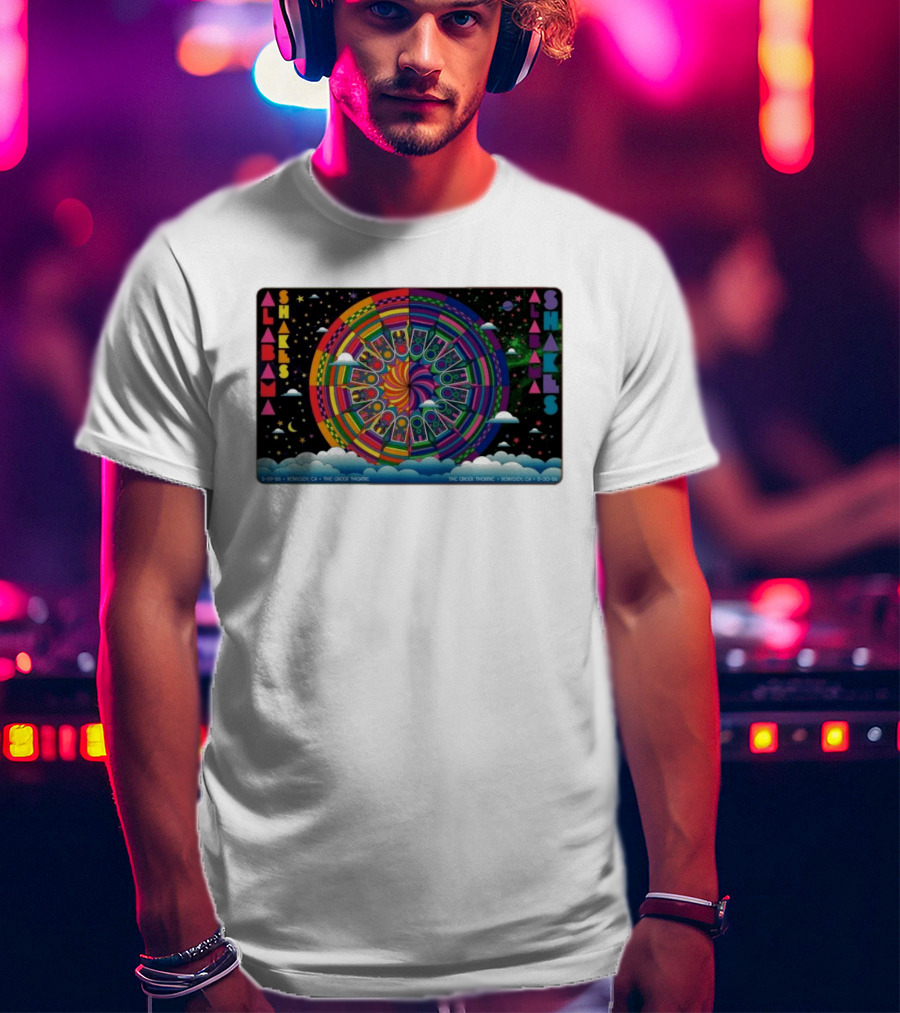 Alabama Shakes Concert The Greek Theatre Berkeley CA 5 29 26 Psychedelic Rainbow Spiral Clouds And Stars T-Shirt