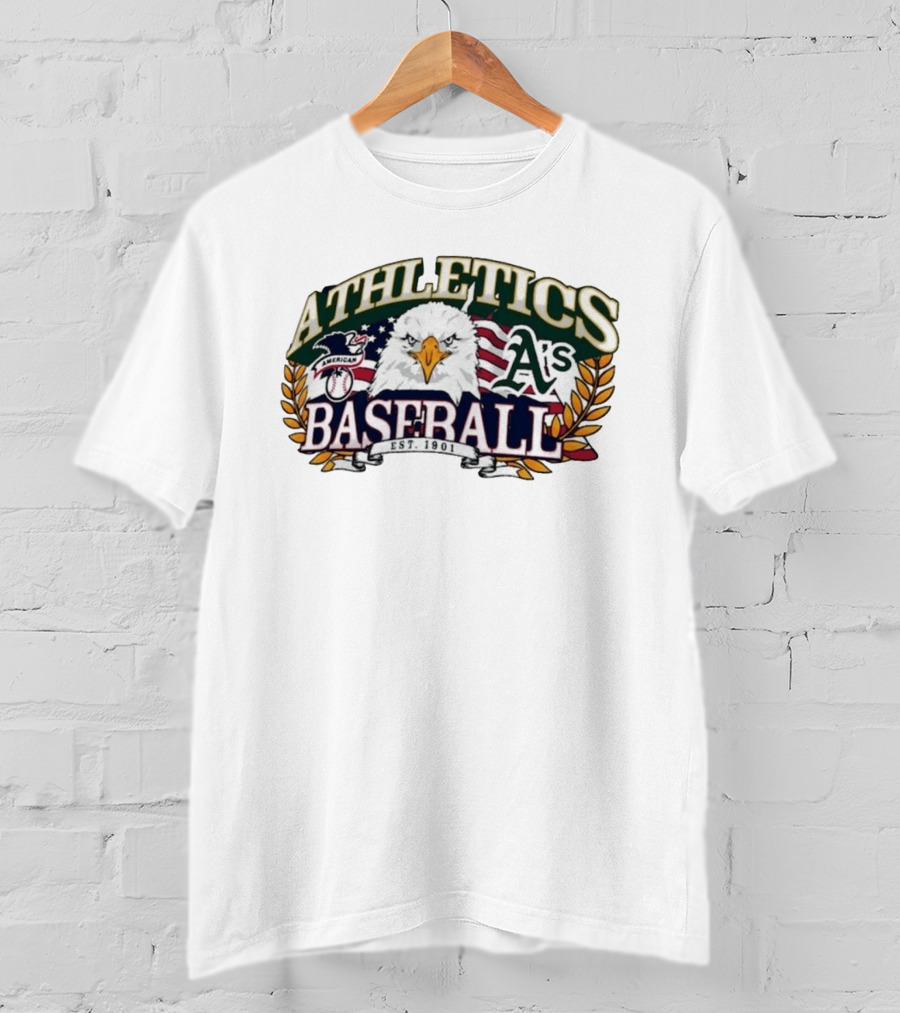 Athletics A's American Eagle Baseball EST 1901 T-Shirt