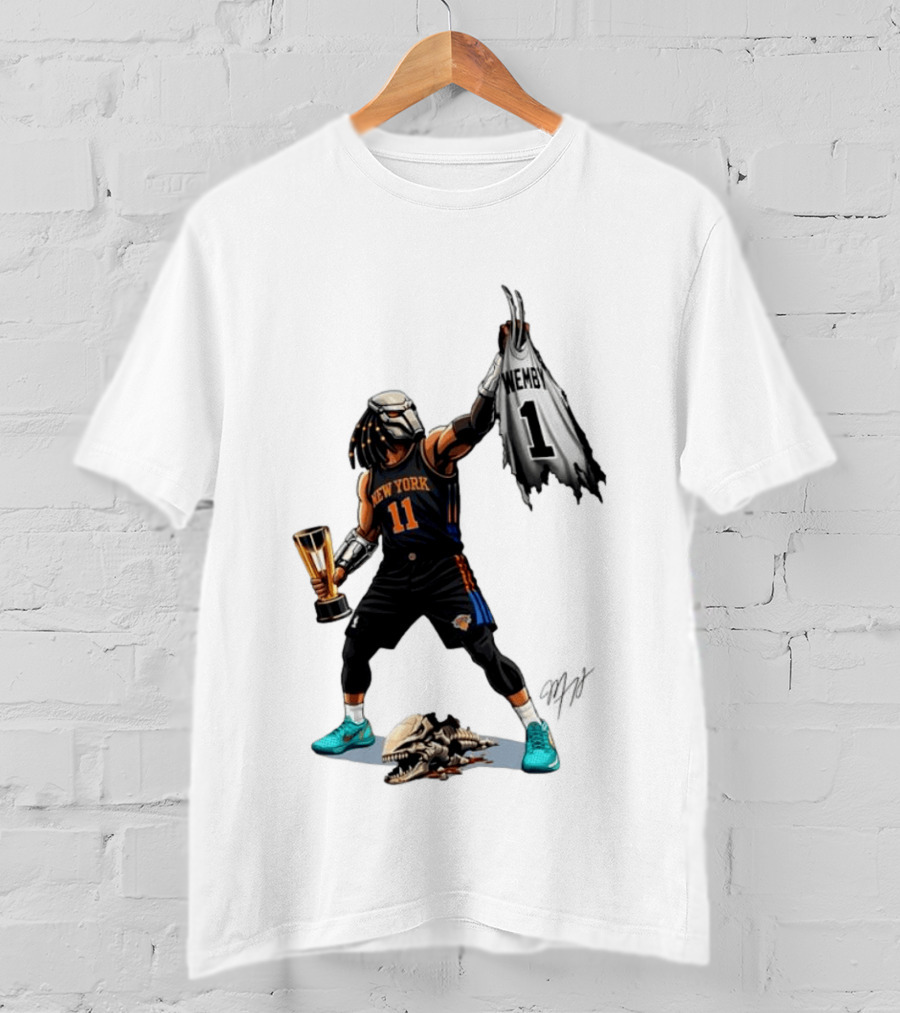 Jalen Brunson New York Knicks Wemby NBA Basketball Cartoon 11 Trophy T-Shirt
