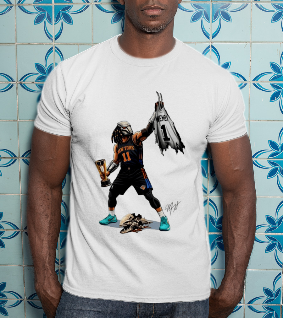 Jalen Brunson New York Knicks Wemby NBA Basketball Cartoon 11 Trophy T-Shirt