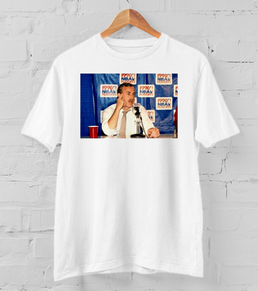 1990 NBA Playoffs Rick Adelman Press Conference T-Shirt