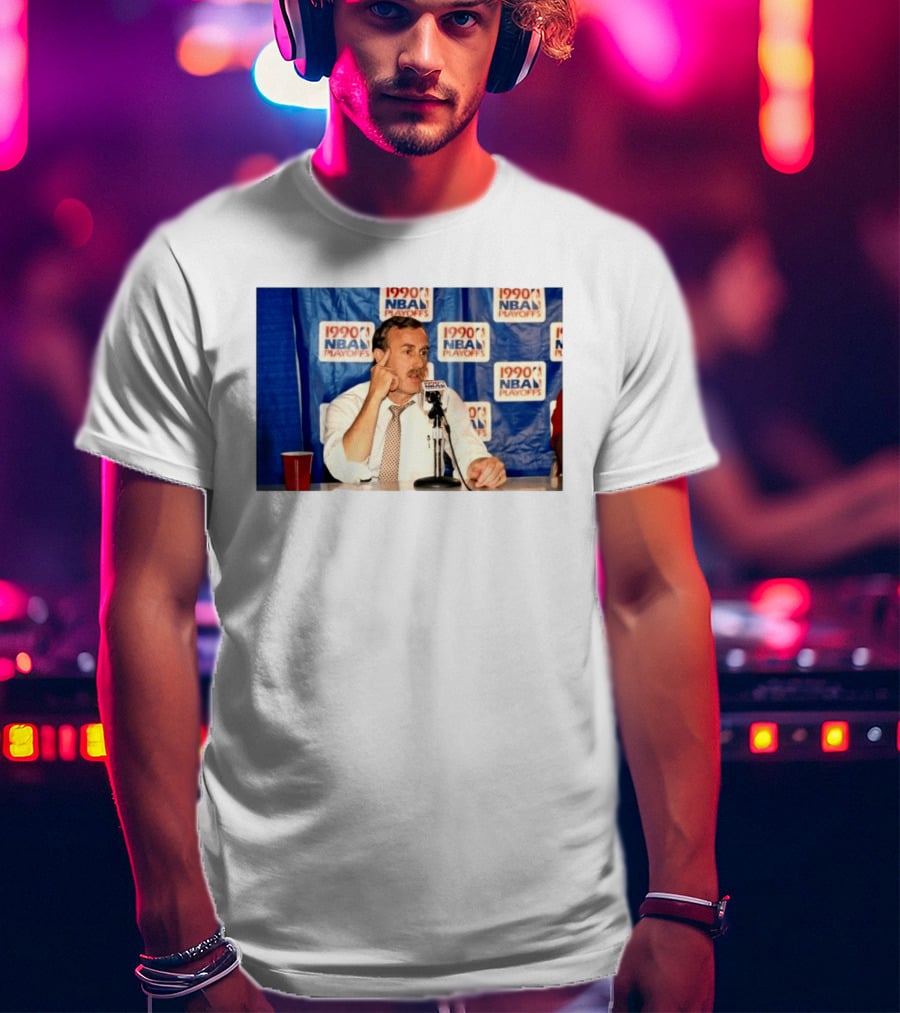 1990 NBA Playoffs Rick Adelman Press Conference T-Shirt
