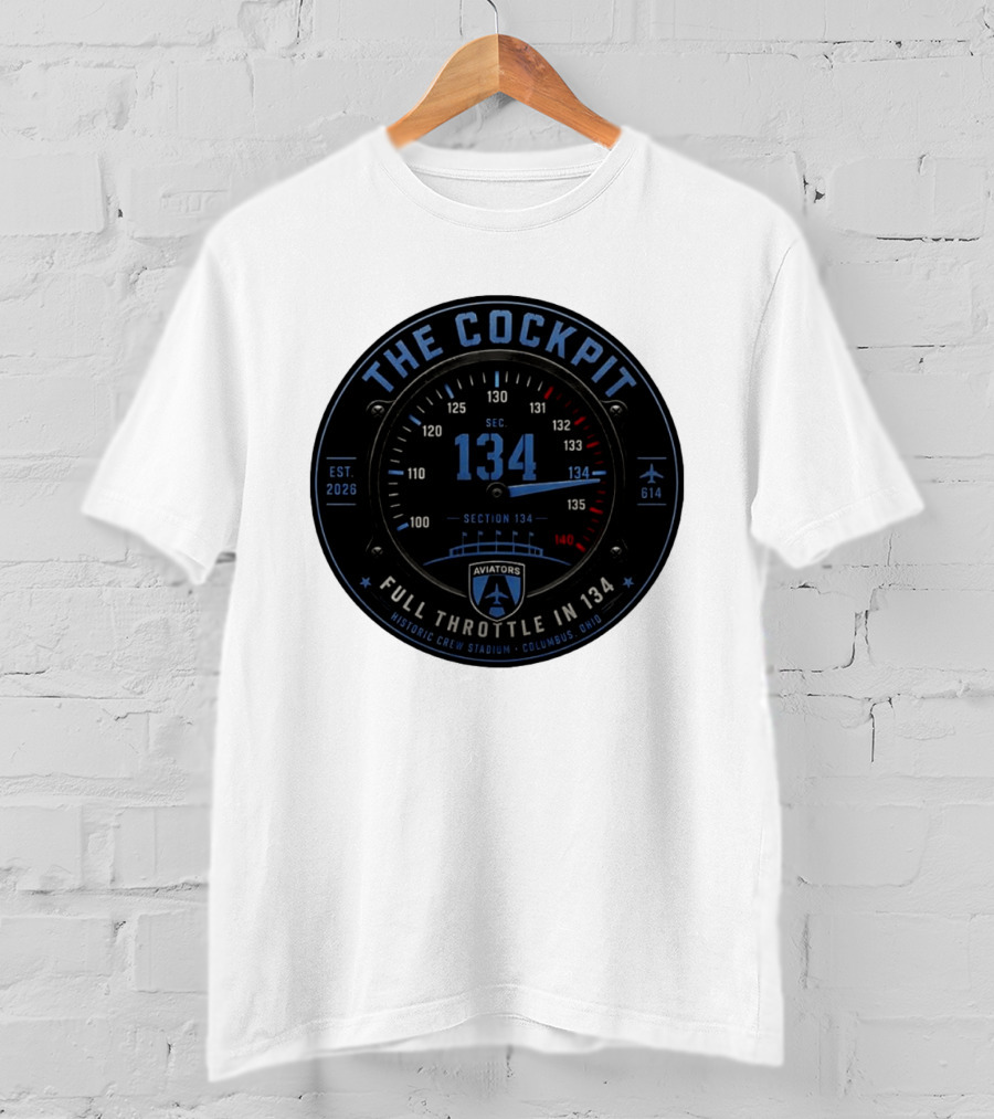 The Cockpit Aviators Full Throttle At Historic Crew Stadium Columbus Ohio Section 134 T-Shirt
