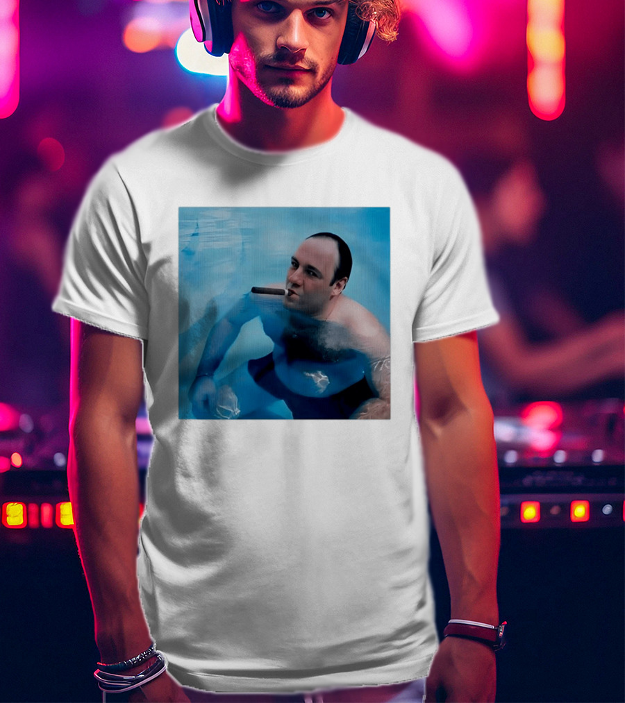 Tony Soprano The Sopranos Pool Scene Cigar Water Moment T-Shirt