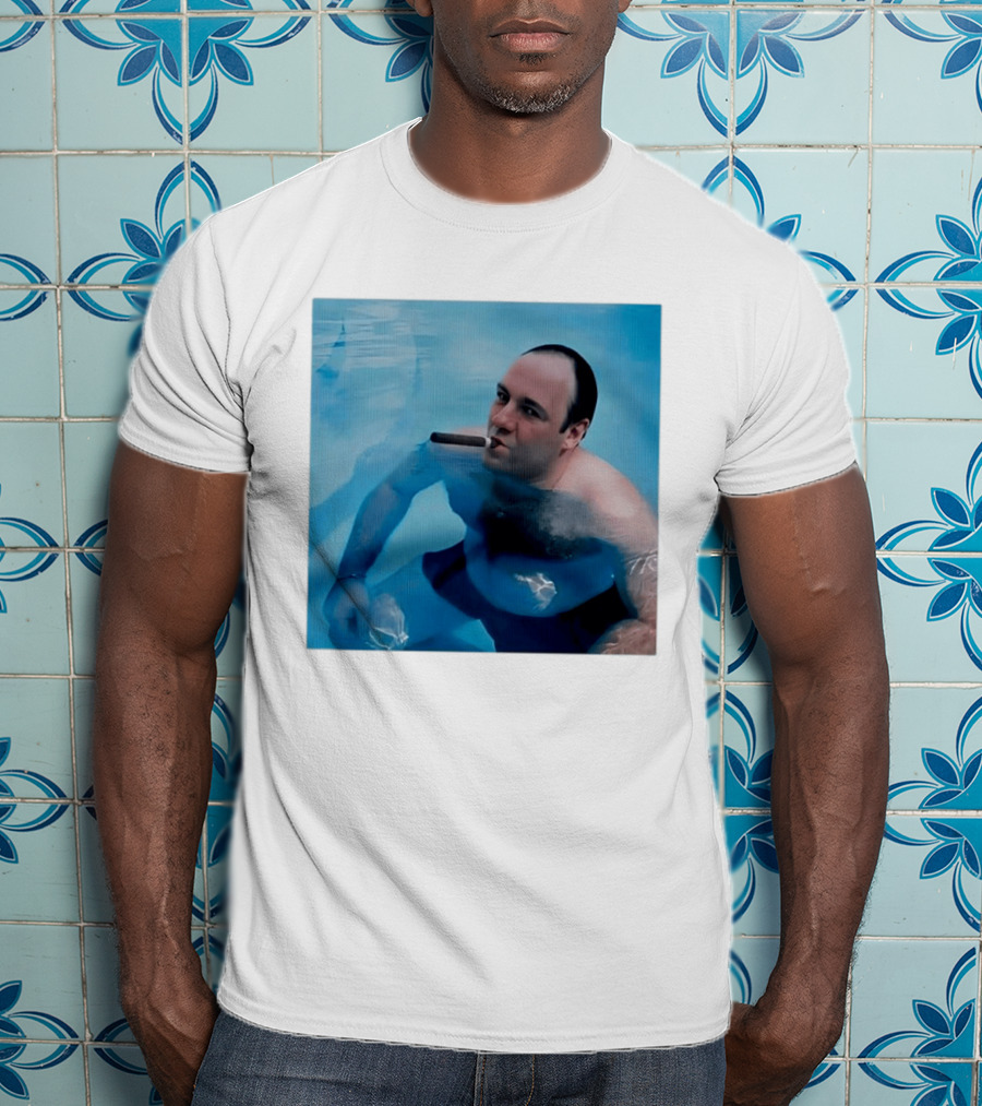 Tony Soprano The Sopranos Pool Scene Cigar Water Moment T-Shirt