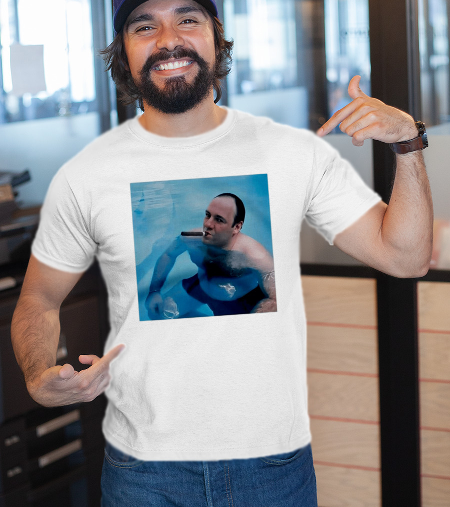 Tony Soprano The Sopranos Pool Scene Cigar Water Moment T-Shirt