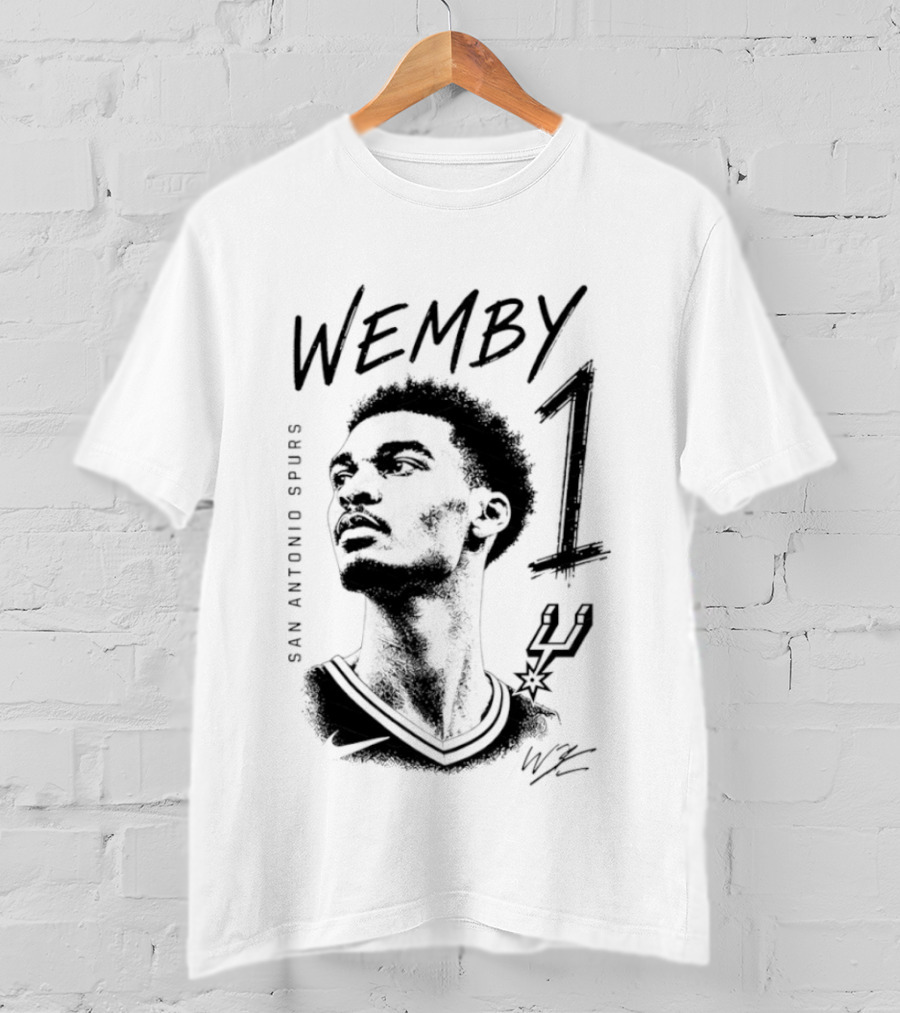 Wemby 1 Victor Wembanyama San Antonio Spurs Star T-Shirt