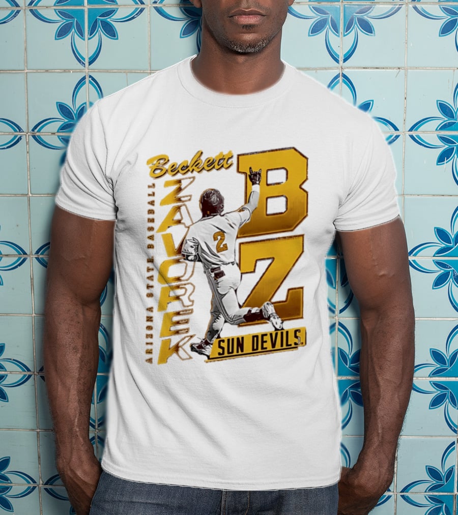 Beckett Zavorke Arizona State Baseball Sun Devils BZ Number 2 T-Shirt