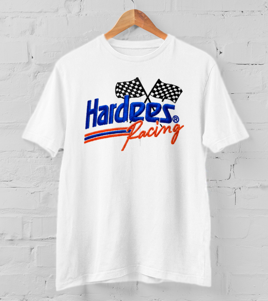 Bubba Wallace Hardee's Racing Hat Checkered Flags T-Shirt