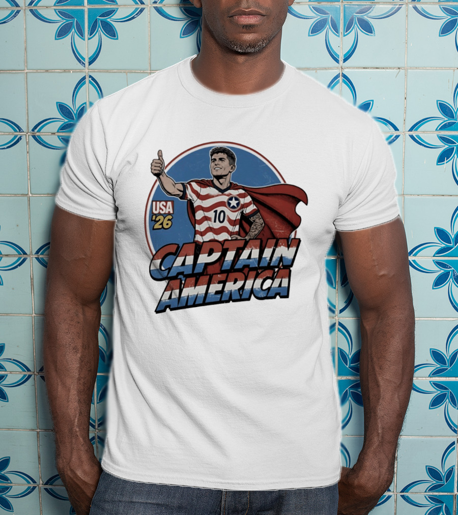 USA '26 Christian Pulisic Captain America Thumbs Up T-Shirt
