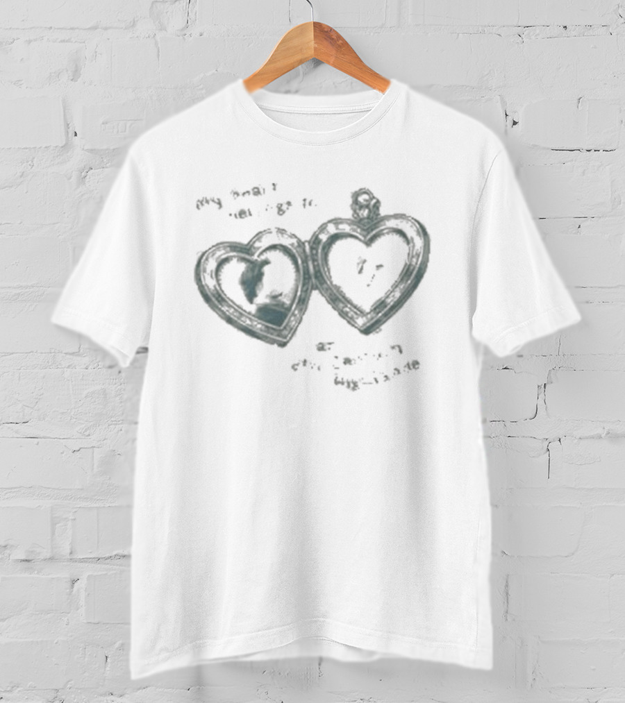 Outlander My Heart Belongs To An 18th Century Highlander Double Heart Map T-Shirt