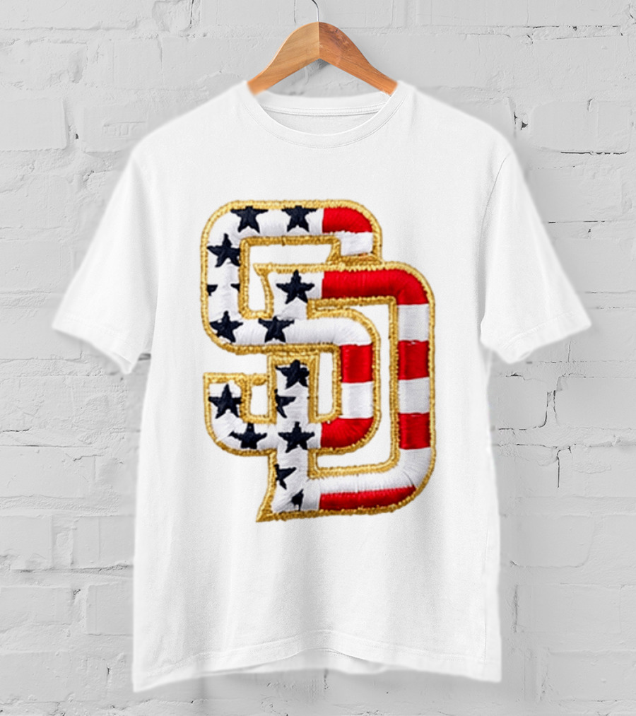 San Diego Padres America 250 Stars And Stripes SD Baseball Cap T-Shirt