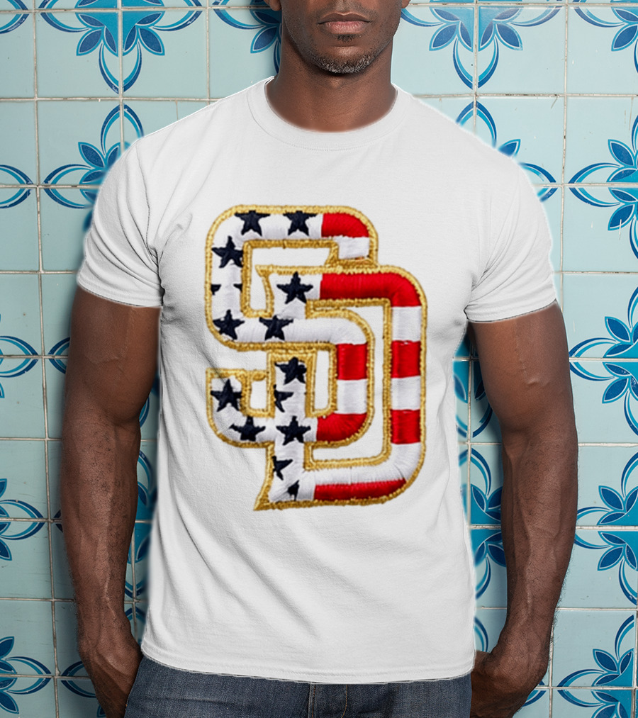 San Diego Padres America 250 Stars And Stripes SD Baseball Cap T-Shirt