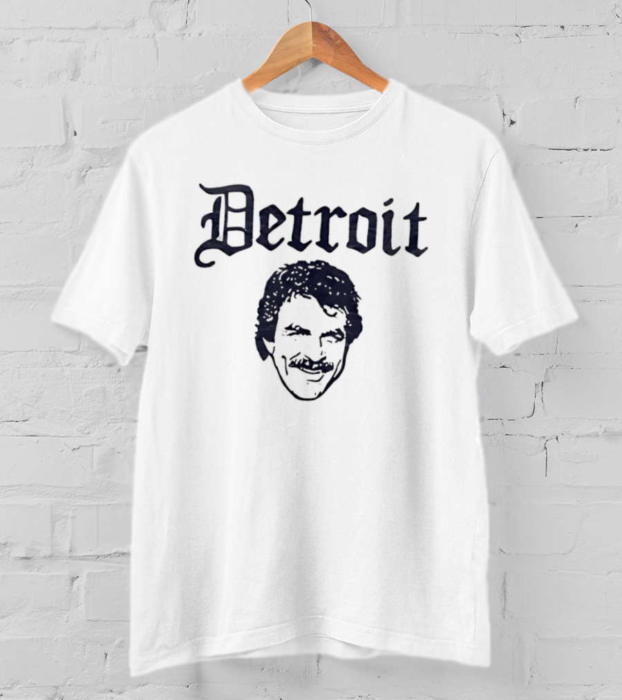 Detroit Tom Selleck Mustache T-Shirt