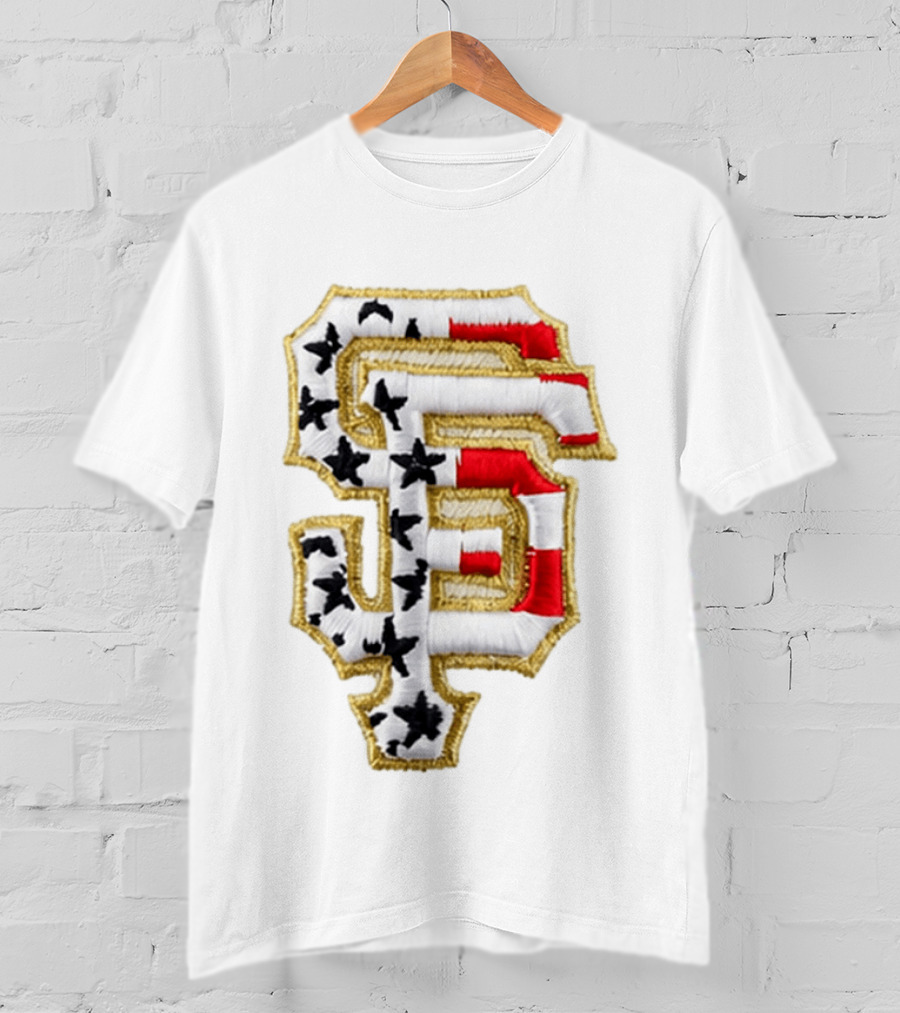 SF Giants Stars And Stripes USA 250 Hat T-Shirt