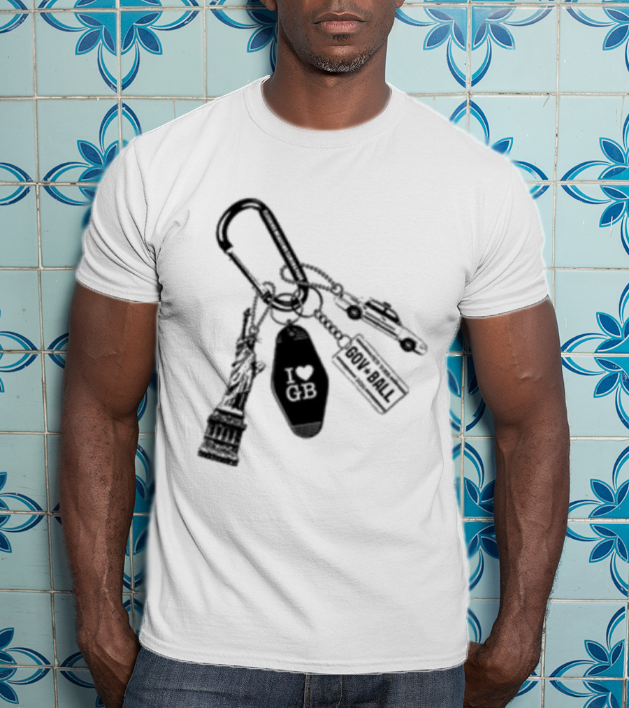 Governors Ball Music Festival 2023 Keychain Lineup Essentials T-Shirt