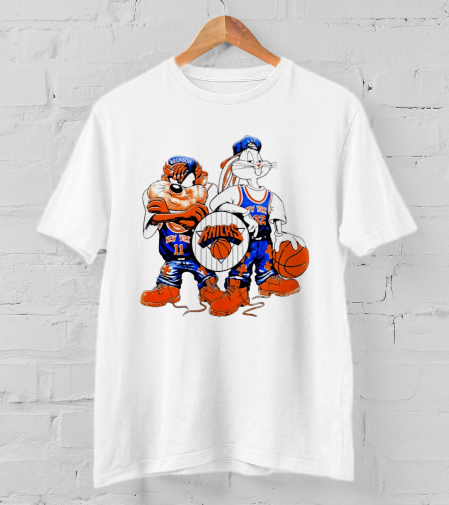 Taz Bugs Bunny New York Knicks Brunson Anthony Towns NBA T-Shirt