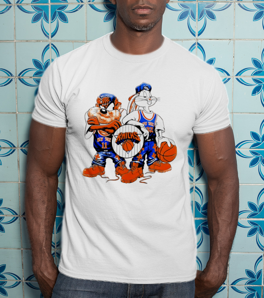 Taz Bugs Bunny New York Knicks Brunson Anthony Towns NBA T-Shirt