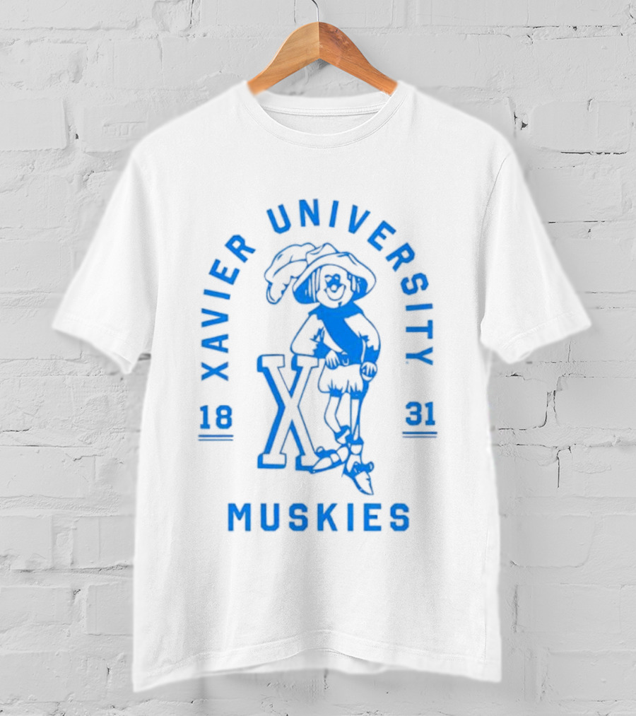 Xavier University Muskies Blue Blob 1831 T-Shirt