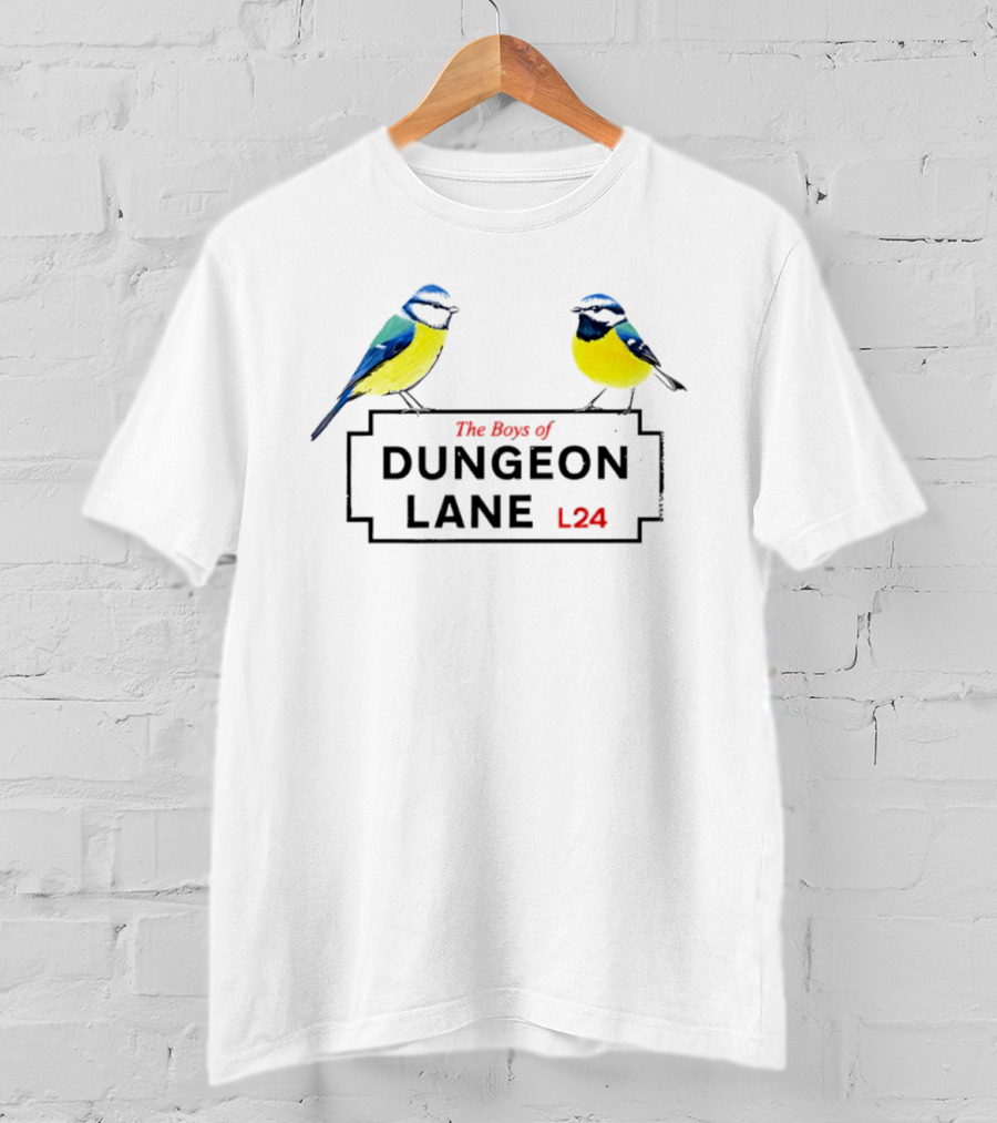 The Boys Of Dungeon Lane L24 Two Blue And Yellow Birds T-Shirt