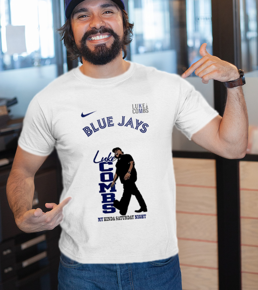 Luke Combs Blue Jays Nike My Kinda Saturday Night T-Shirt