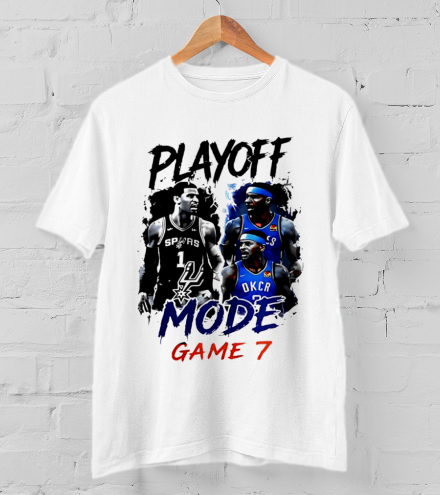 Playoff Mode Game 7 Victor Wembanyama San Antonio Spurs Vs Shai Gilgeous Alexander Oklahoma City Thunder T-Shirt